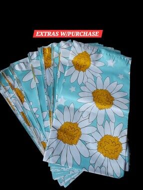 20ct. 6x9 Floral Daisy Polymailers Random Thank You Cards And Stickers